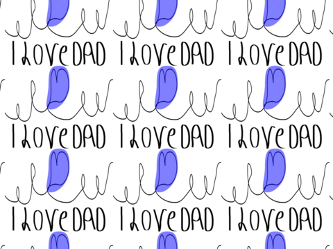 Ilustración  de un patrón  del día del padre en estilo minimalista en un fondo blanco