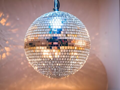 Danse envo&ucirc;tante sous la boule &agrave; facette blanche