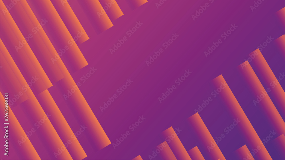 Wall mural abstract diagonal stripes lines purple light background. overlapping diagonal shapes template of som