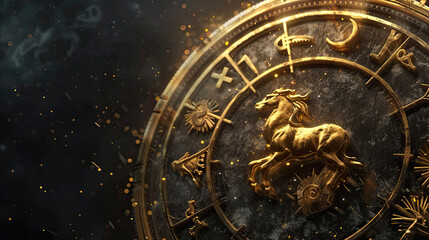 Twelve zodiacs concept. Horoscope Sagittarius zodiac sign.