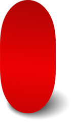 Circle red paper and shadow. Decoration design