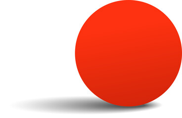 Circle red paper and shadow. Decoration design