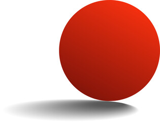 Circle red paper and shadow. Decoration design