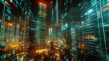 Futuristic Metropolis: A Dazzling Dance of Lights and Architecture in a Digital Age