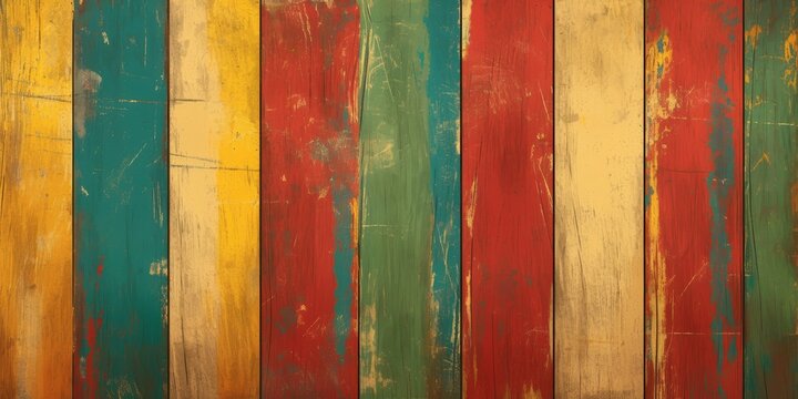 Abstract background in color of the rasta flag in yellow green and red, grunge effect.