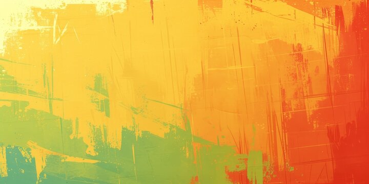 Abstract background in color of the rasta flag in yellow green and red, grunge effect.