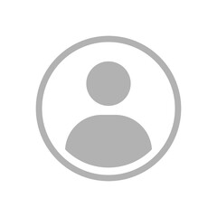 Flat illustration in grayscale. Avatar, user profile, person icon, gender neutral silhouette, profile picture. Suitable for social media profiles, icons, screensavers and as a template... © TA Sydoruk