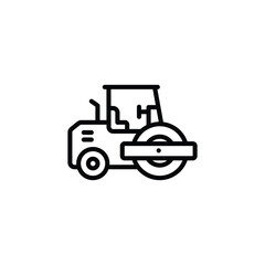 Road roller icon vector