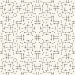 Obraz premium Vector seamless pattern. Repeating geometric elements. Stylish monochrome background design.