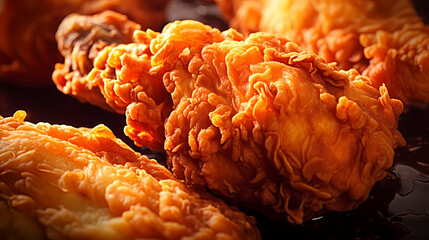 Irresistible fried chicken delicacies - obrazy, fototapety, plakaty