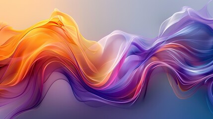 abstract background with gradient wave design in shades of purple, orange and blue - obrazy, fototapety, plakaty