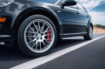 Fototapeta na wymiar car wheel close-up