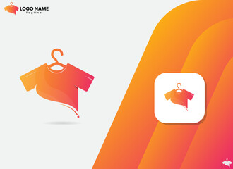 T-shirt logo design. Clothing business logo design. Colorful t-shirt vector art. Creative. Tailor. Dress vector. T- shirt shop. Business logo.