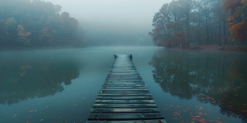 Dock in the Middle of a Lake