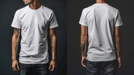 Mockup of a white t-shirt	