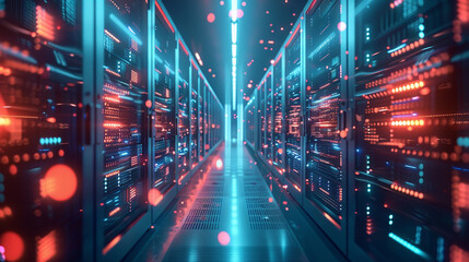 Design an eye-catching 3D animation that highlights the importance of servers LAN