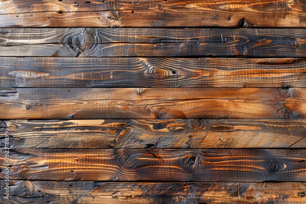 Poster high-resolution rustic burnt wooden plank texture for background and design use