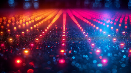 Neon walkway. Vector illustration of colorful neon scene, 3D abstract art, wallpaper design background. neon background