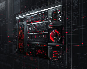 Obraz premium Render a sleek and modern interface with a technological theme for a digital illustration