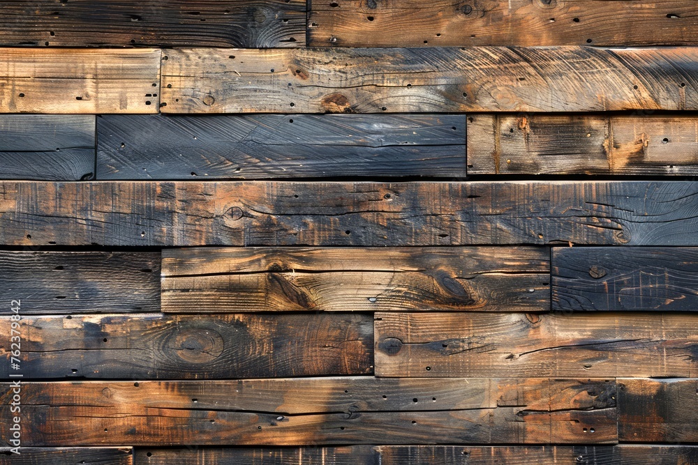 Aufkleber vintage wooden planks background with rustic aged textured pattern for architecture and design