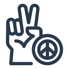 Peace Advocacy Network Vector Icon Illustration - obrazy, fototapety, plakaty