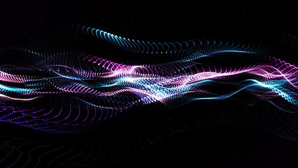 Abstract elegant luxury particle wave background