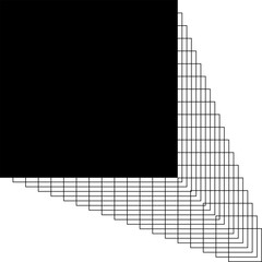 Square blend line emblem frame, banners, logo, posters, icon