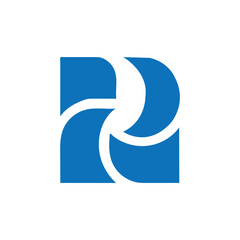 Canal R Logo, INITIAL LETTER R LOGO PATTERN