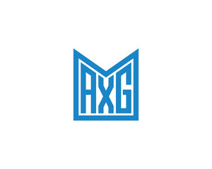 AXG logo design vector template