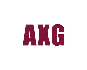 AXG logo design vector template