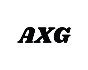 AXG logo design vector template