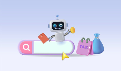 
The concept of a hint with AI. Artificial intelligence. A search for generating ideas,
 content and solving digital transformation problems. 3d vector
