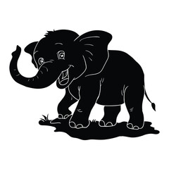 Hand drawing style of elephant vector.
It is suitable for animal icon, sign or symbol.