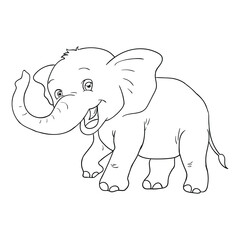 Hand drawing style of elephant vector.
It is suitable for animal icon, sign or symbol.