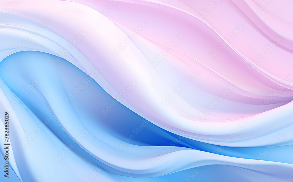Poster 3d rendering curve silver holographic fluid liquid wallpaper. purple metal color swirl gradient mesh