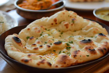
The most widely accepted Indian bread is the spongy naan bread. This unleavened bread can be baked or fried. and often appears in conjunction with Indian restaurants