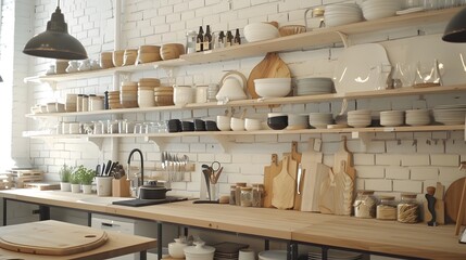 Scandinavian Kitchen Transformed into Inspiring DIY Workshop for Crafting Custom Kitchenware