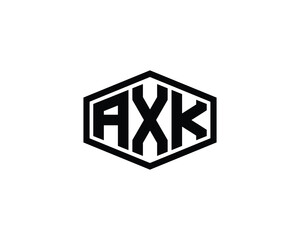 AXK logo design vector template