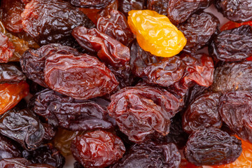 Raisins as an abstract background texture