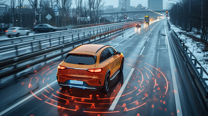 Radar detection systems for a smart car on the road.