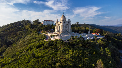 Fototapeta na wymiar Santa Luzia hill, Sacred Heart of Jesus Temple. Viana do Castelo, Portugal.