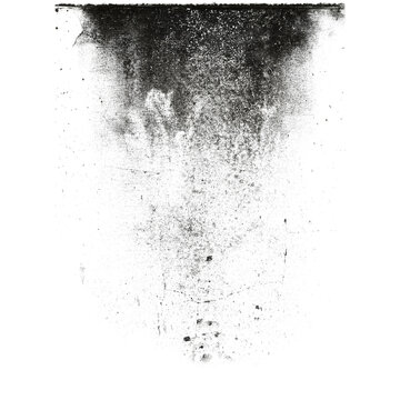 Moisture stains and deterioration on the wall