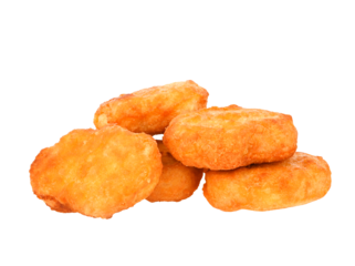 Chicken nuggets on transparent png