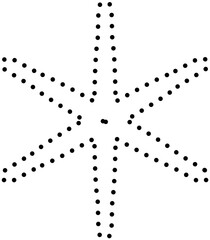 Stars shape dot line, sparkles, twinkle, burst