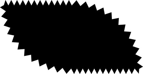 Zig zag edge geometric shape collection. Wavy element