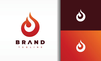 simple circle fire logo