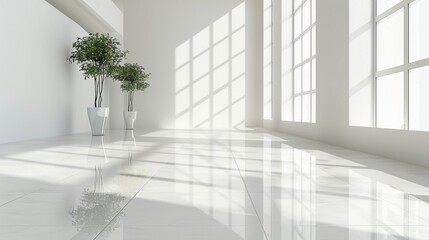 minimalist product placement Elegant, minimalist style and bright floors