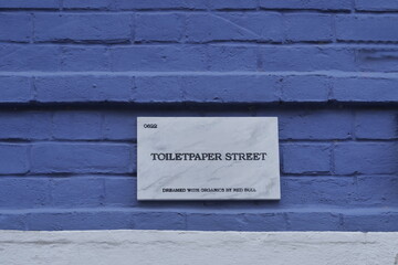 Toiletpaper street in Milan, Lombardy, Italy