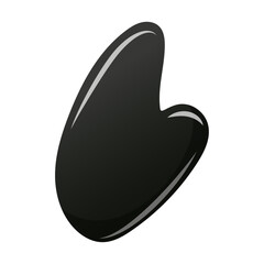 Guasha Scrapper Black Obsidian Stone