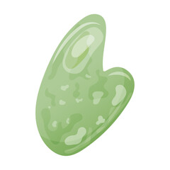 Guasha Scrapper Green Jade Stone